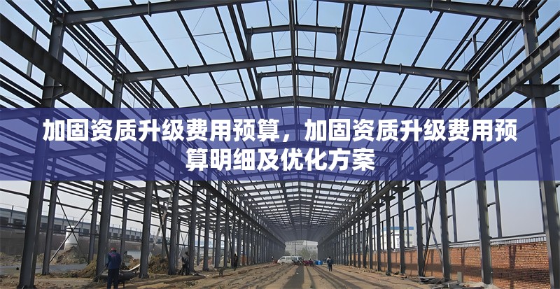 加固資質(zhì)升級費(fèi)用預(yù)算，加固資質(zhì)升級費(fèi)用預(yù)算明細(xì)及優(yōu)化方案