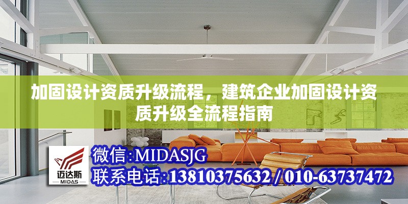 加固設(shè)計(jì)資質(zhì)升級(jí)流程，建筑企業(yè)加固設(shè)計(jì)資質(zhì)升級(jí)全流程指南