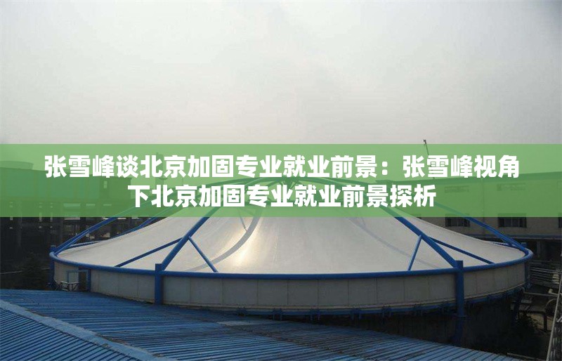 張雪峰談北京加固專業(yè)就業(yè)前景：張雪峰視角下北京加固專業(yè)就業(yè)前景探析